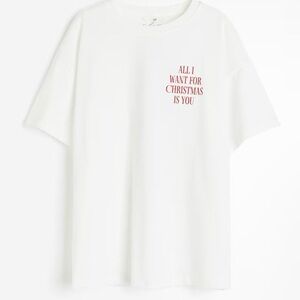 H&M Mariah Carey All I want for Christmas is You graphic t shirt size large